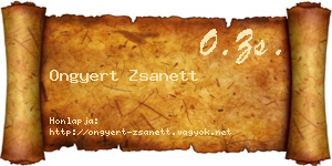 Ongyert Zsanett névjegykártya